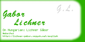 gabor lichner business card